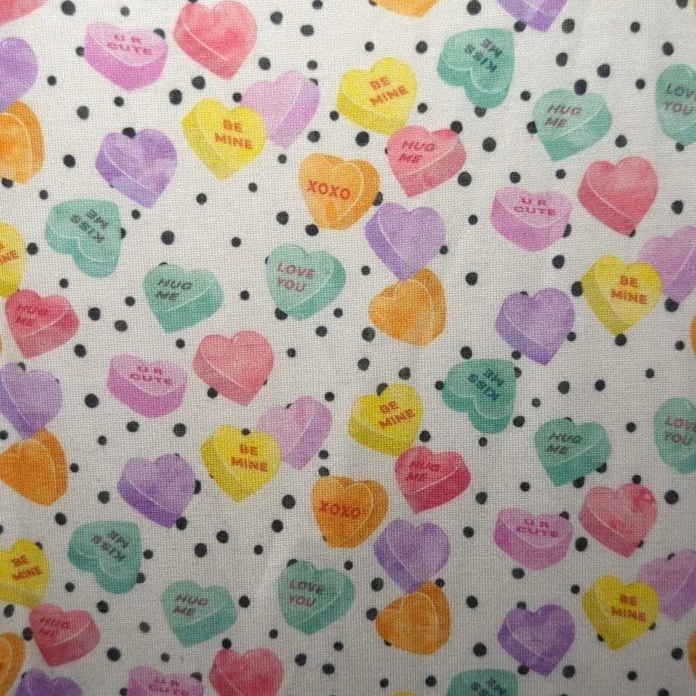 Malia + Kai Candy Hearts Dress Pink Skirt Colorful Valentine's Day Girls Size 7